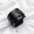Noir Rebel Black Leather Bracelet